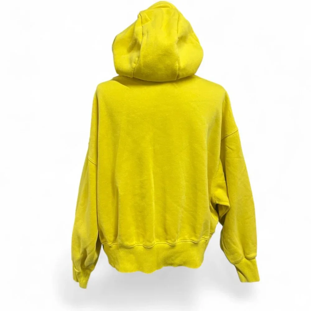 Nike Center Swoosh Yellow Oversized‎ Boxy Pullover Hoodie Streetwear Small